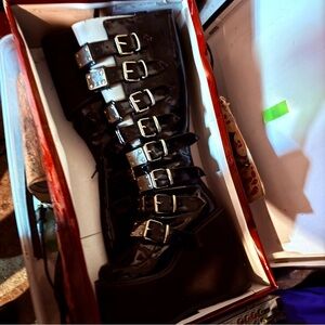 Demonia black patent leather Swing-815WC